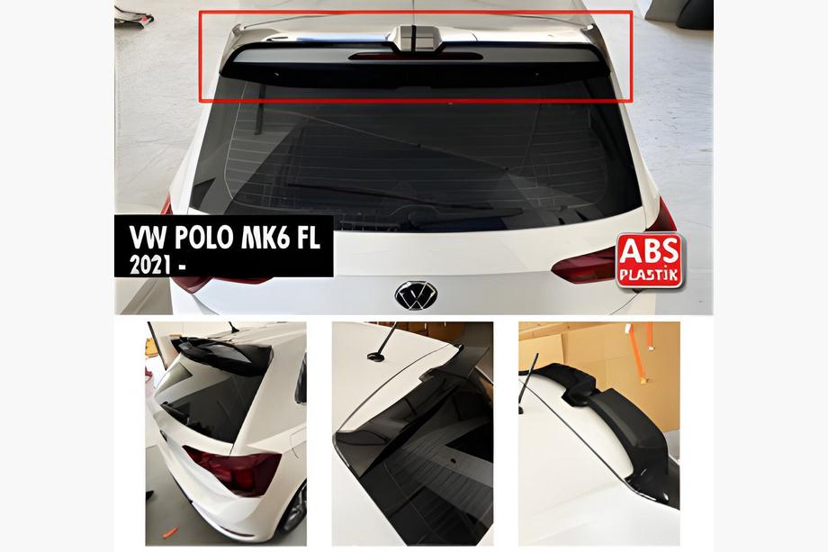 Volkswagen Polo 2017– Spoiler DPT V-1 (2021+, HB, hoogglans zwart) Image