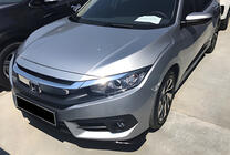 Honda Civic Sedan X 2016–2021 Voorste FLAP-extensions DPT (glans zwart) foto 1
