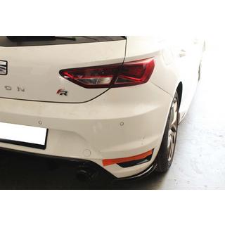 Achterste FLAP opzetstukken DPT (glanzend zwart) Seat Leon 2013–2020