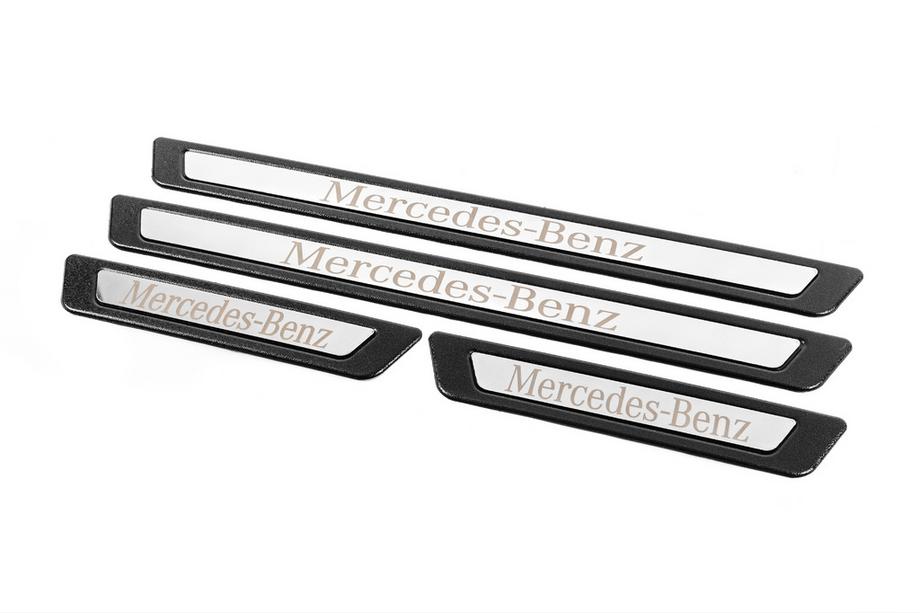 Mercedes-Benz Universele dorpellijsten voor Mercedes V-3 (4 stuks, RVS) Foto 3