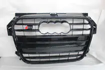 Audi A1 2010–2018 Voorgrille S-style V-2 (2010-2014, zwart met chroom) foto 1