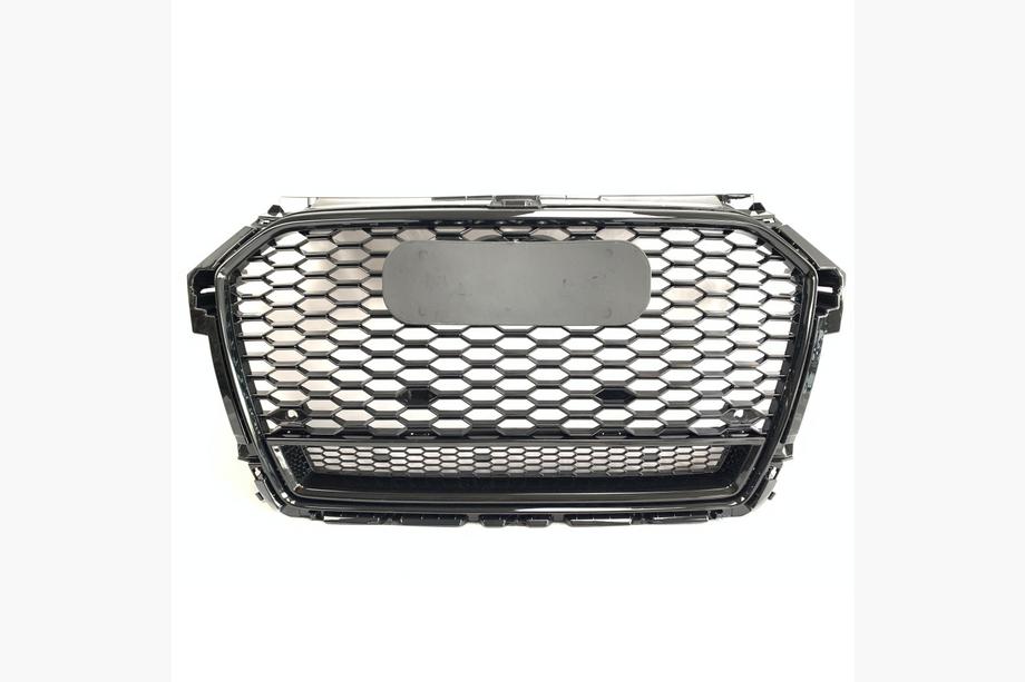 Audi A1 2010–2018 RS-stijl grille voorzijde (2010-2014, zwart met chroom) Image