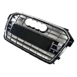 S-style voorgrille (2014-2018, zwart met chroom) foto 3