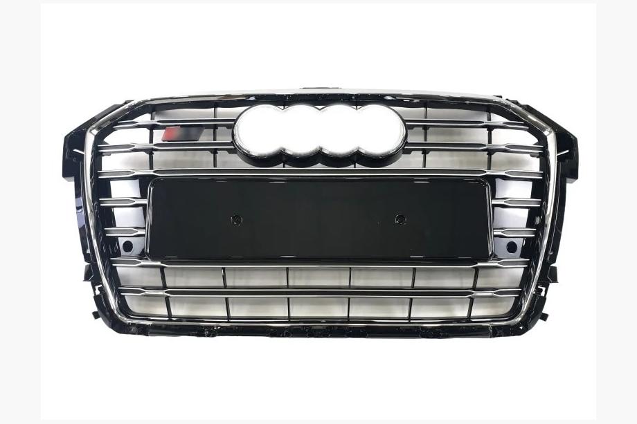 Audi A1 2010–2018 S-style voorgrille (2014-2018, zwart met chroom) Image