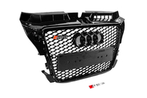 Audi A3 2003–2012 RS-style voorgrille (2008-2012, zwart met chroom) foto 3