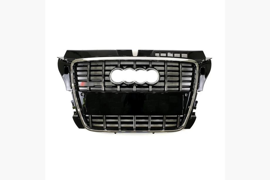 Audi A3 2003–2012 Voorgrille S-style (2008-2012, zwart met chroom) Image