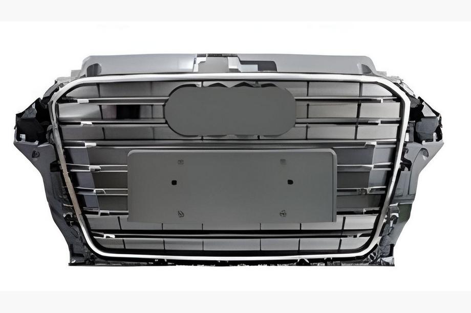 Audi A3 2012–2020 RS-stijl voorgrille (2012-2016, grijs met chroom) Image