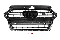 Audi A3 2012–2020 Voorgrille S-style (2016-2020, grijs met chroom) foto 4