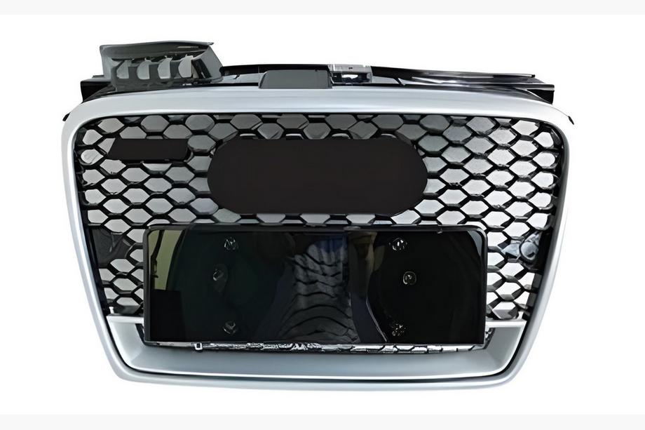 Audi A4 B7 2004–2008 Voorgrille RS-style V-1 (zwart met chroom) Image