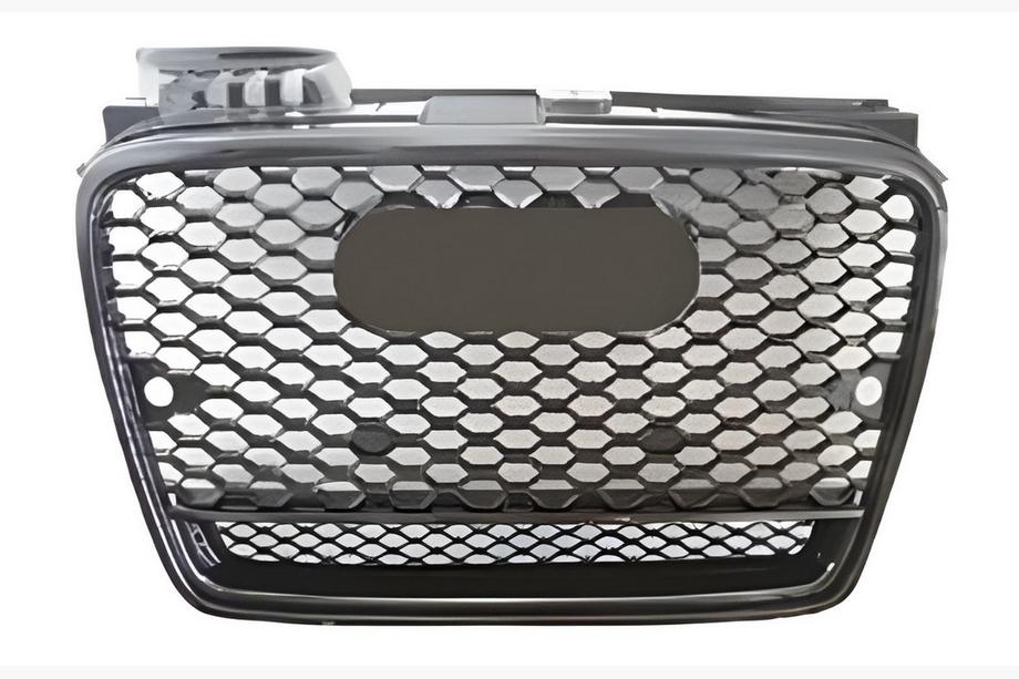 Audi A4 B7 2004–2008 Voorgrille RS-style V-2 (zwart met chroom) Image