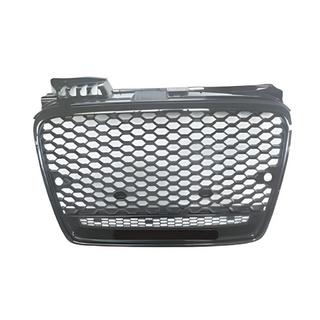 Voorgrille RS-style V-1 (zonder logo, zwart met chroom) Audi A4 B7 2004–2008