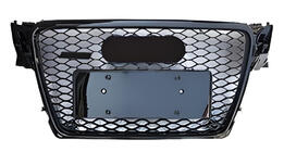 Audi A4 B8 2007–2015 Voorgrille RS-style V-1 (2007-2011, zwart met chroom) foto 1