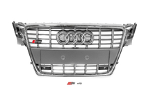 Audi A4 B8 2007–2015 RS-stijl voorgrille (2007-2011, grijs met chroom) foto 1