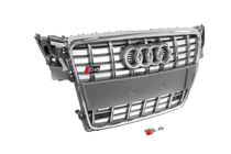 Audi A4 B8 2007–2015 RS-stijl voorgrille (2007-2011, grijs met chroom) foto 3