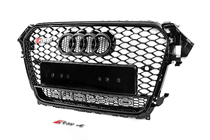Audi A4 B8 2007–2015 Voorgrille zwart RS-stijl met Quattro-opschrift (2012-2015) foto 3