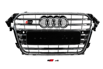 Audi A4 B8 2007–2015 Voorgrille S-style (2012-2015, zwart met chroom) foto 1