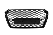 Audi A4 B9 2015–2024 Voorgrille RS-style Quattro (zonder logo, 2015-2019, zwart) foto 1
