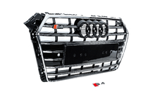 Audi A4 B9 2015–2024 Voorgrille S-style (2015-2019, chroom+zwart) foto 3