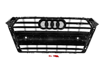 Audi A4 B9 2015–2024 Voorgrille S-style (2015-2019, chroom+zwart) foto 4