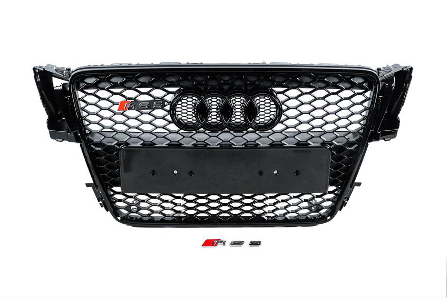 Audi A5 2007–2015 RS-style grille voorzijde (2007-2011, zwart) Image
