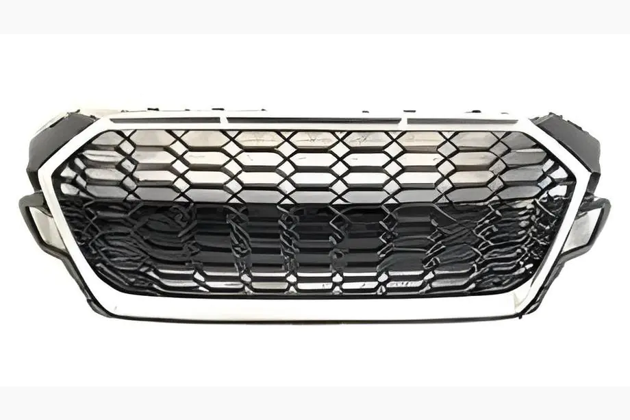 Audi A5 2016–2025 RS-style voorgrille (zonder logo, 2020-2025, zwart met chroom) Image