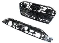 Audi A6 C8 2018–2025 RS-style voorgrille (2024+, zwart) foto 2
