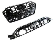 Audi A6 C8 2018–2025 RS-style voorgrille (2024+, zwart) foto 4