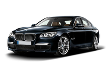 BMW 7 Serie F01/F02 2008–2015 Niergrille 1-bar (hoogglans zwart met chroomrand) foto 1