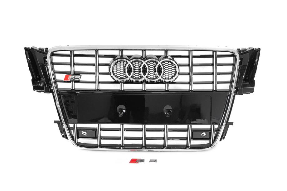 Audi A5 2007–2015 Radiateurgrille S-style (2007-2011, zwart met chroom) Image