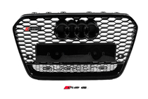 Audi A6 C7 2011–2017 Zwarte RS-style grille vóór met Quattro-logo (2011-2014) foto 1