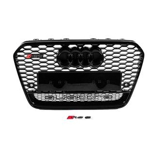 Zwarte RS-style grille vóór met Quattro-logo (2011-2014) foto 1