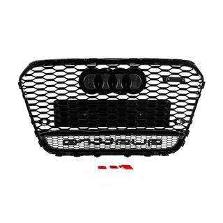 Zwarte RS-style grille vóór met Quattro-logo (2011-2014) foto 4