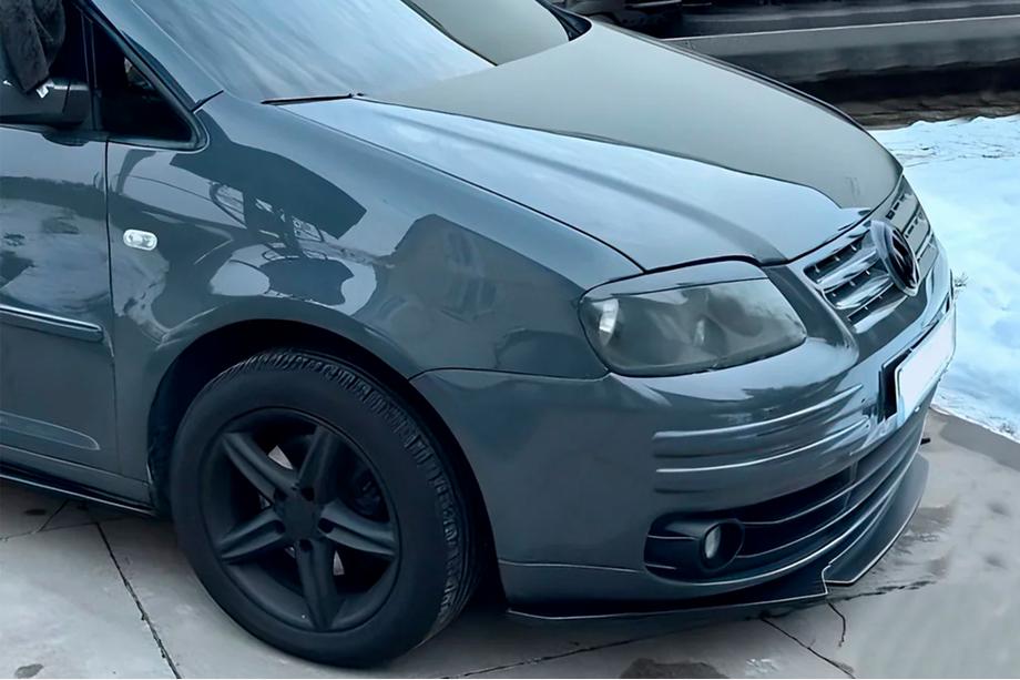 Volkswagen Caddy 2004–2010 Voorbumper lipspoiler Niken Black (ABS) Image