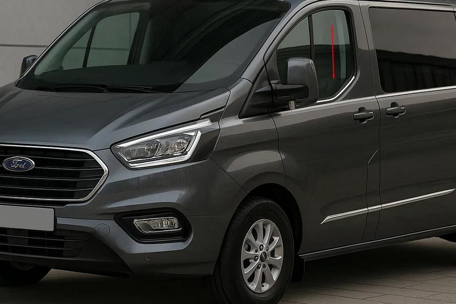 Ford Custom 2023– RVS raamomlijsting (2-delig) Image