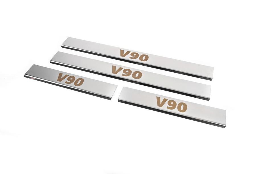 Volvo S90/V90 2016– Carmos dorpellijsten (set 4 stuks, RVS) Foto 2