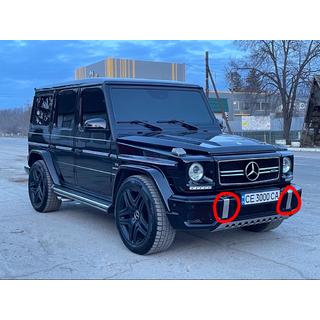 RVS bumperinserts (2 stuks, AMG) foto 2