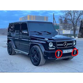 RVS bumperinserts (2 stuks, AMG) Mercedes G-klasse W463 1990–2018 foto 2
