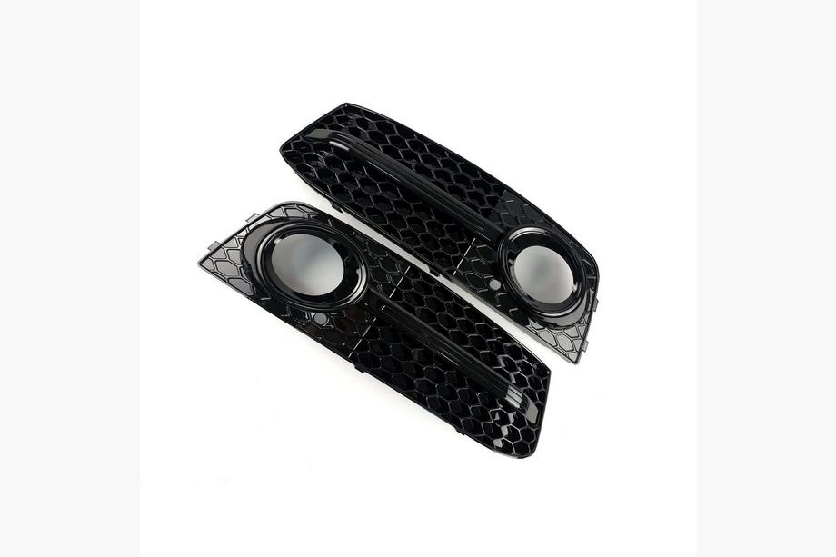 Audi A4 B8 2007–2015 Mistlamproosters RS-Style (2007-2011, 2 stuks, zwart) Image
