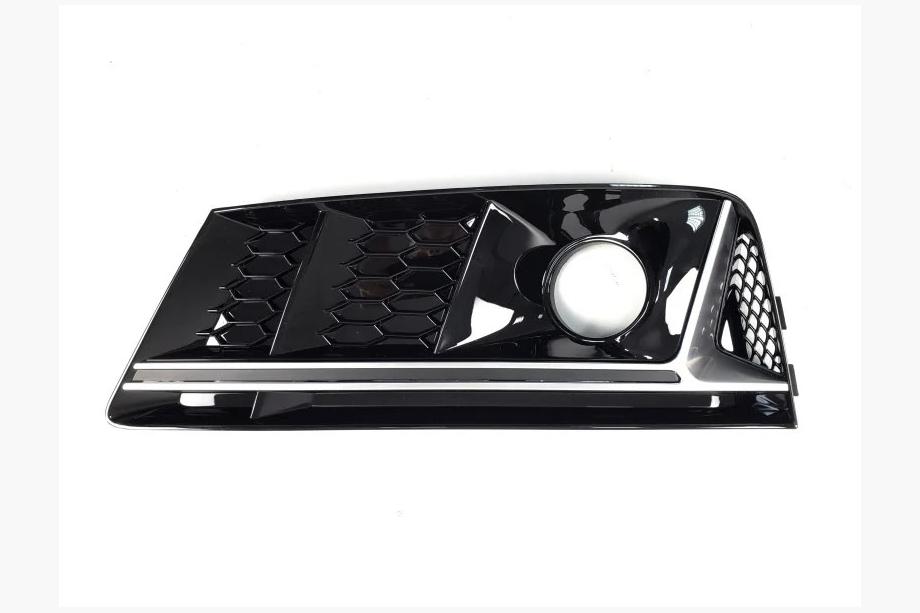 Audi A4 B9 2015–2024 Mistlampgrilles met opening RS-Style (2015-2019, 2 stuks, zwart) Foto 3