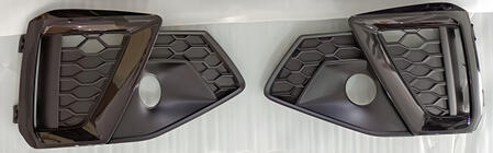 Audi A4 B9 2015–2024 Mistlampgrilles RS-Style (voor S-Line 2019-2024, 2 stuks, zwart) foto 1