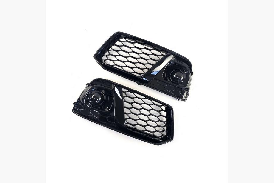 Audi Q5 2017–2025 Mistlamproosters met mistlampen RS-Style (2017-2020, 2 stuks, zwart) Foto 2