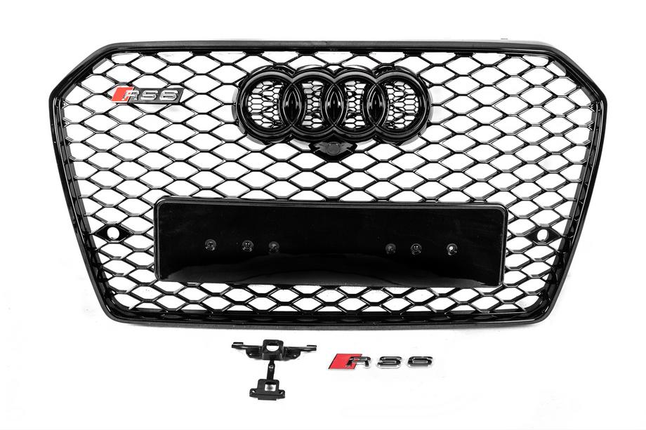 Audi A6 C7 2011–2017 Zwarte RS-style voorgrille (2014-2017) Image