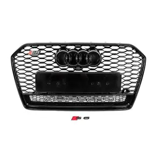 Zwarte RS-style grille voorzijde met Quattro-opschrift (2014-2018) foto 1