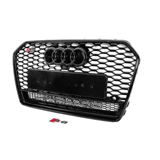Zwarte RS-style grille voorzijde met Quattro-opschrift (2014-2018) foto 2