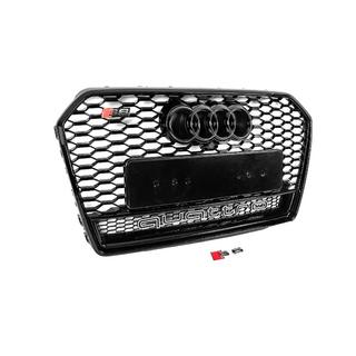 Zwarte RS-style voorgrille met Quattro-opschrift (2014-2017) foto 3