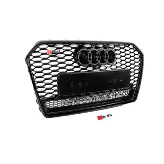 Zwarte RS-style grille voorzijde met Quattro-opschrift (2014-2018) foto 3