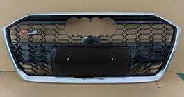Audi A6 C8 2018–2025 RS-style grille voorzijde (zwart met chroom) foto 1