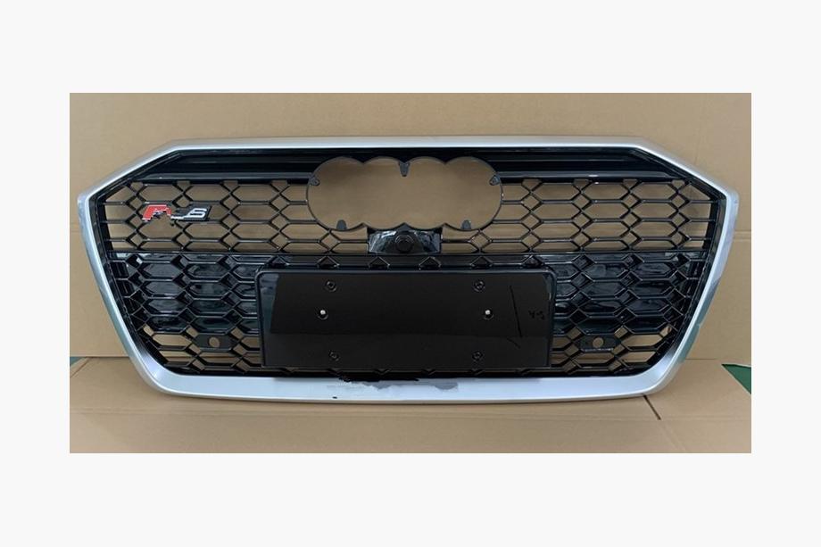Audi A6 C8 2018–2025 RS-style grille voorzijde (zwart met chroom) Image