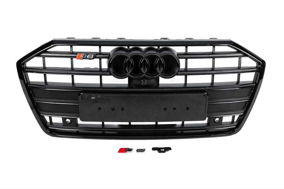 Audi A6 C8 2018–2025 S-style voorgrille (zwart) Image