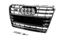 Audi A7 2010–2018 Radiateurgrille vóór S-Style (2010-2014, zwart met chroom) foto 2